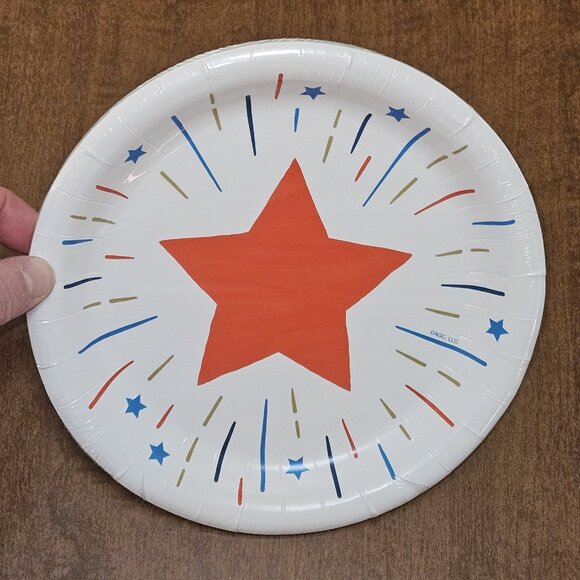 NEW 3 Pkgs Summer Paper Plates Lot Pineapple Popsicles Stars 4th July Picnic - Picture 5 of 11